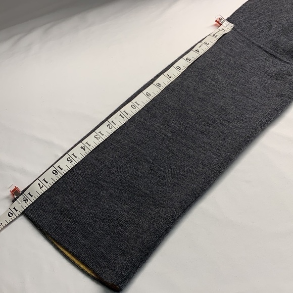 𝅺nordstrom Long Open Front Wool Cardigan Grey/Mustard OSFM - Picture 6 of 6